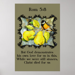 Poster Pássaro amarelo preto e amarelo do 5:8 da ROM dos