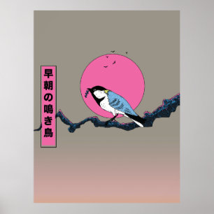 Poster Pássaro canoro da manhã cedo