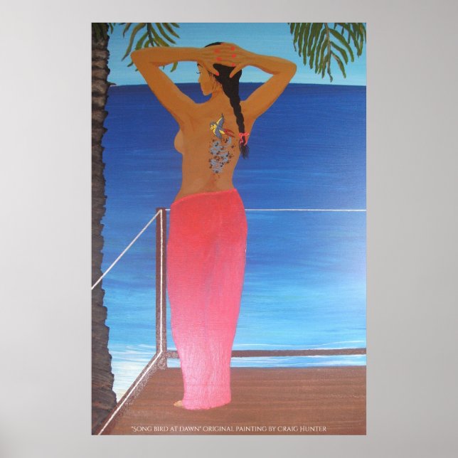 Poster Pássaro da canção ao amanhecer (Frente)