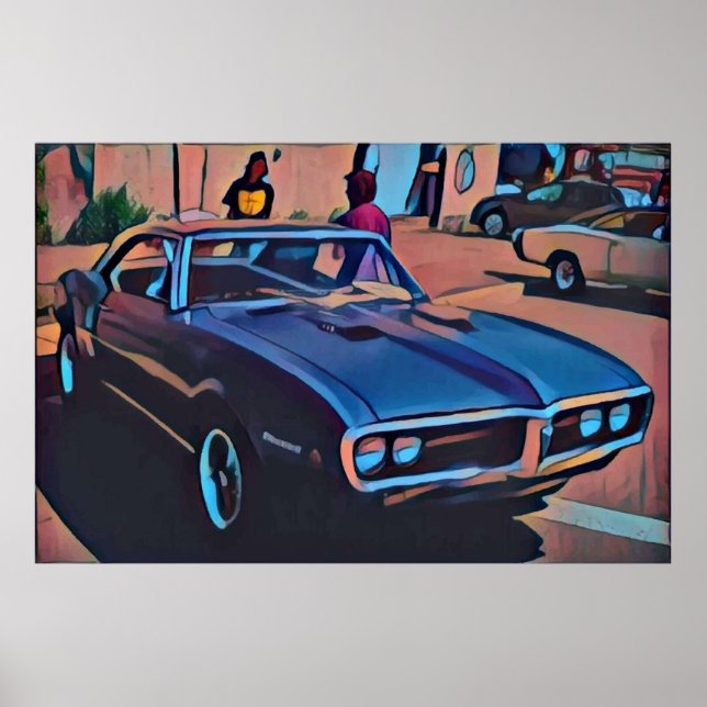 Poster Pássaro de Fogo Pontiac 1968 (Frente)