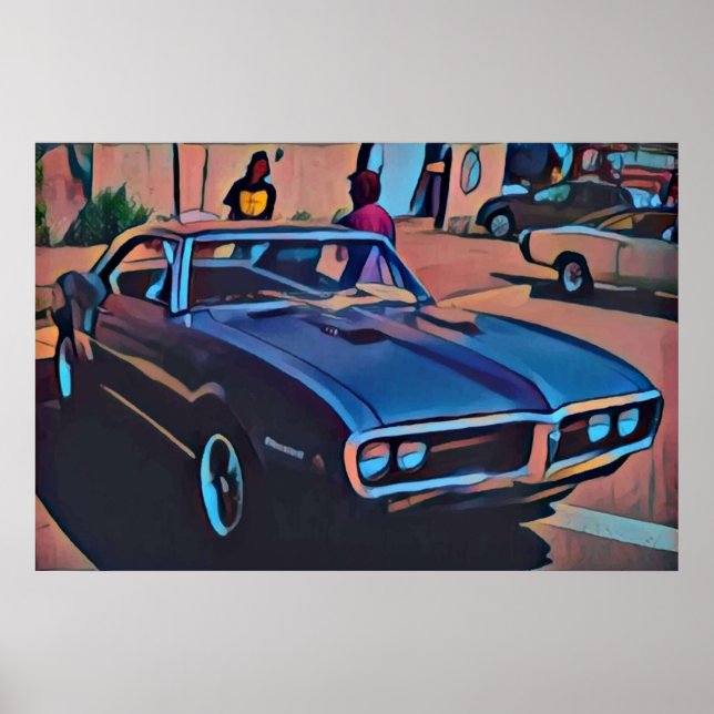 Poster Pássaro de Fogo Pontiac 1968 (Frente)