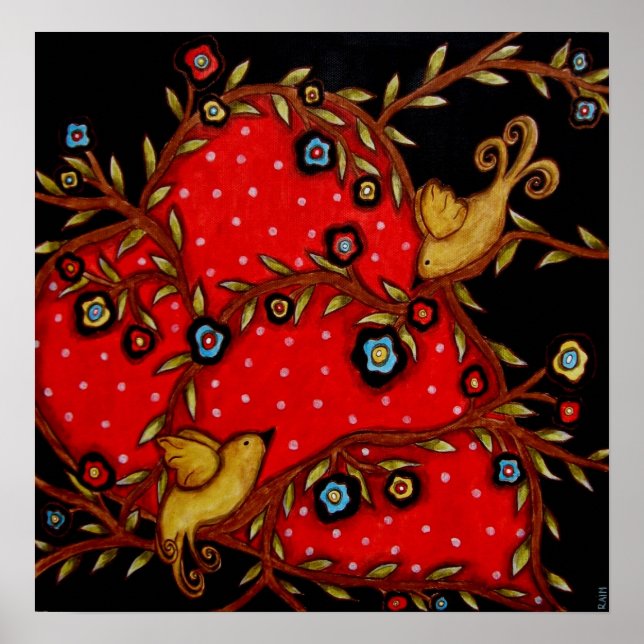 Póster Pássaro do amor (Frente)