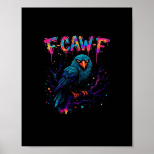 Poster Pássaro Engraçado Corvo Coruja Piada Trocadilho Di