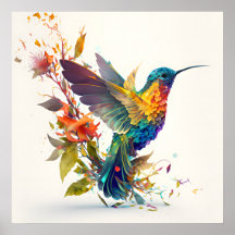 Pássaro Humminado Colorido