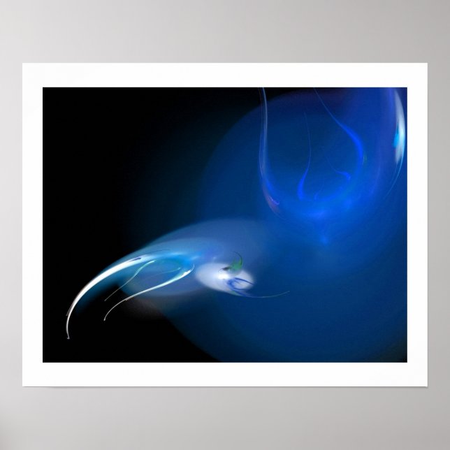PÓSTER PÁSSARO LEVE EM AZUL (Frente)