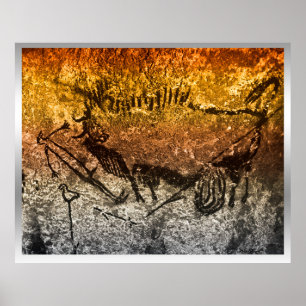 Póster Pássaro-man de Lascaux