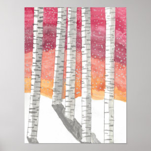 Poster Pássaro na neve