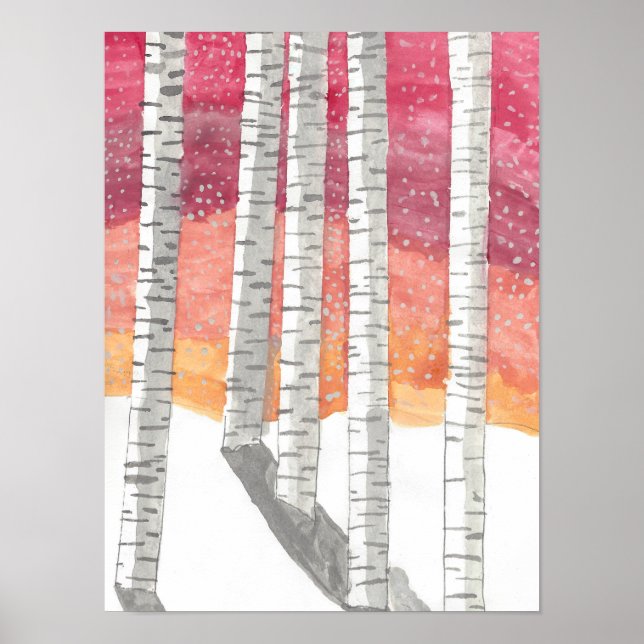 Poster Pássaro na neve (Frente)