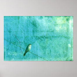 Póster Pássaro num fio