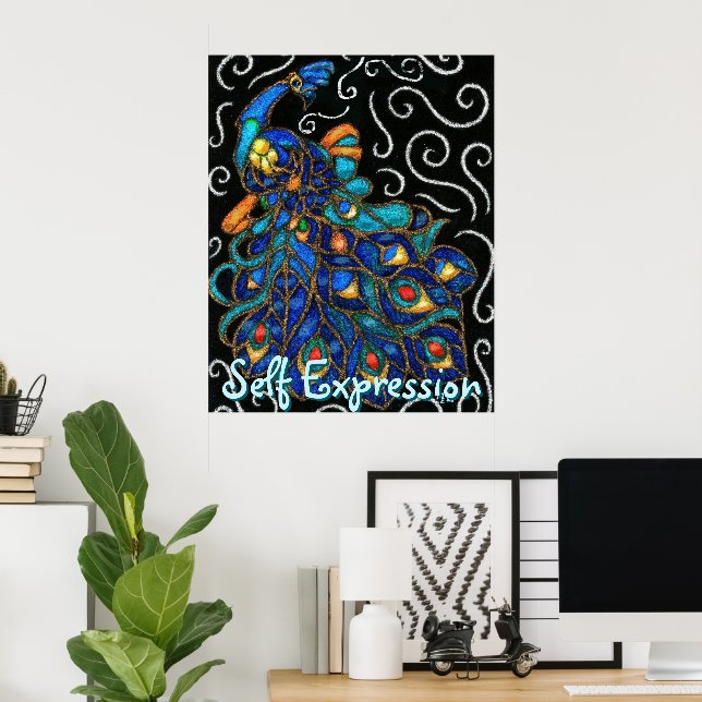 Poster Pássaro Pêssego Pêssego Quimico Personalizado (Escritório em casa)