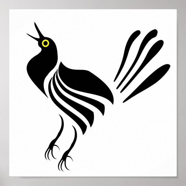 Poster Pássaro Preto Machado (Frente)