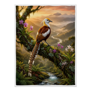 Póster Pássaro Tropical Exótico Floresta Tropical Naturez