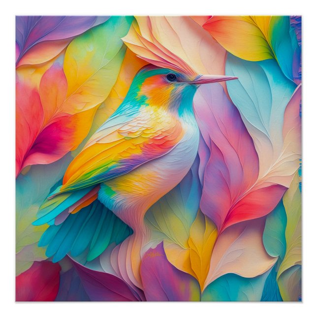 Póster Pássaros de Seda de Fantasia (Frente)