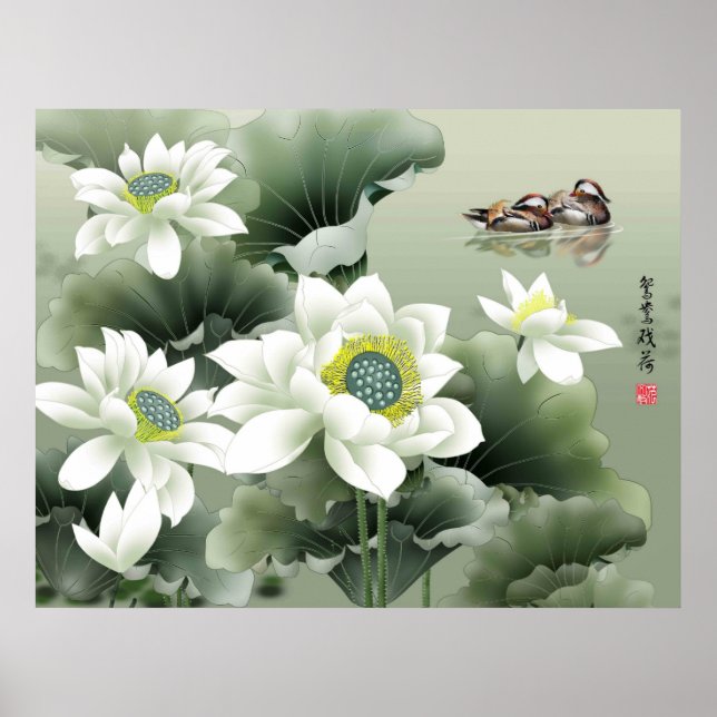 Poster Pássaros do Amor em Pond em Play (Frente)