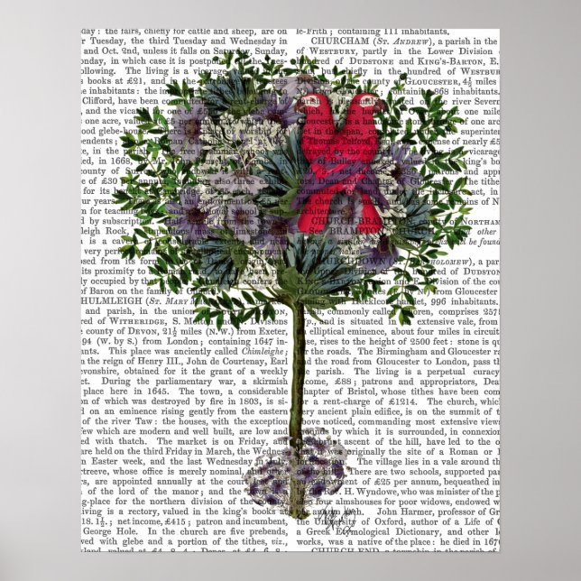 Poster Pássaros do Amor em uma Árvore (Frente)