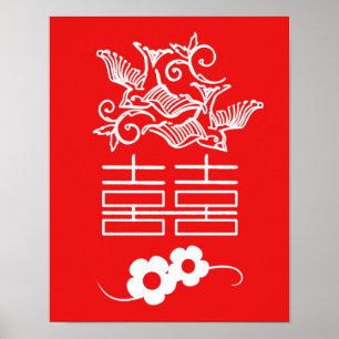 Póster Pássaros do Amor - Felicidade Dupla - Arte Wall F