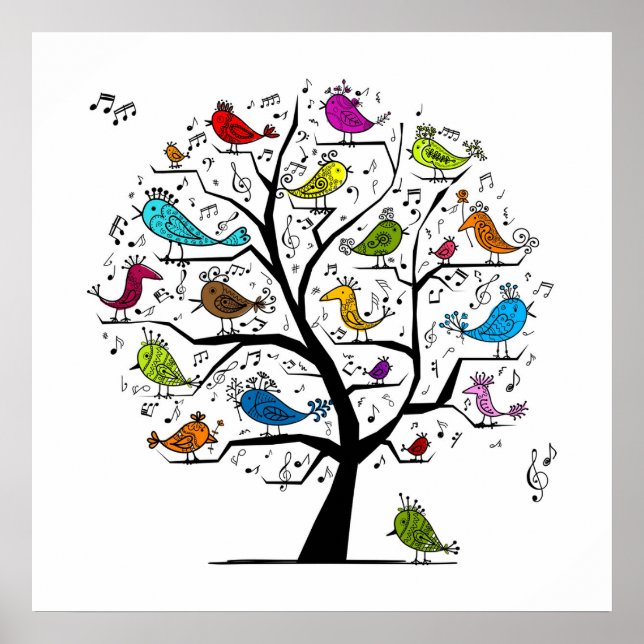 Poster Pássaros Musical (Frente)