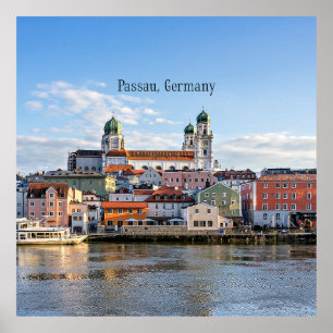 Poster Passau, paisagem na Alemanha