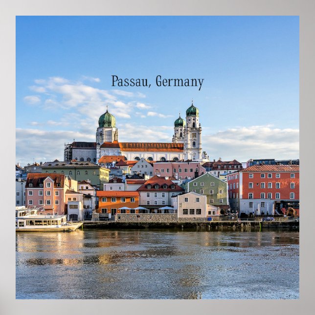 Poster Passau, paisagem na Alemanha (Frente)
