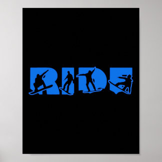 Poster Passear Snowboard Blue Ride Snowboard Sno
