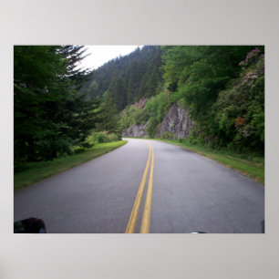 Poster Passeio azul 8 da motocicleta de Ridge