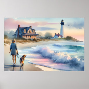Poster Passeio Costeiro até o Farol ao Pôr do Sol