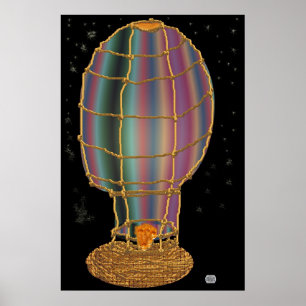 Póster Passeio da meia-noite do balão