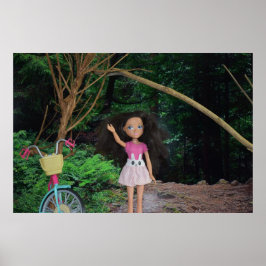 Poster Passeio de bicicleta pela floresta