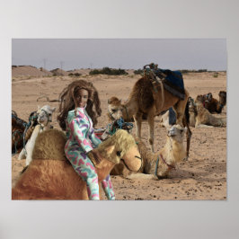 Poster Passeio de camelo na Tunísia.