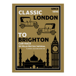 Póster Passeio de Carros Antigos de Londres a Brighton