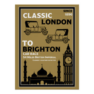 Póster Passeio de Carros Antigos de Londres a Brighton