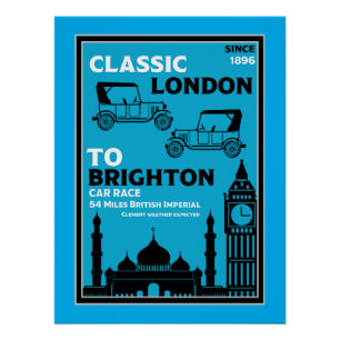 Póster Passeio de Carros Antigos de Londres a Brighton