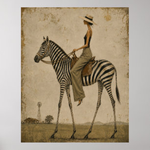 Poster Passeio de Domingo em uma Zebra