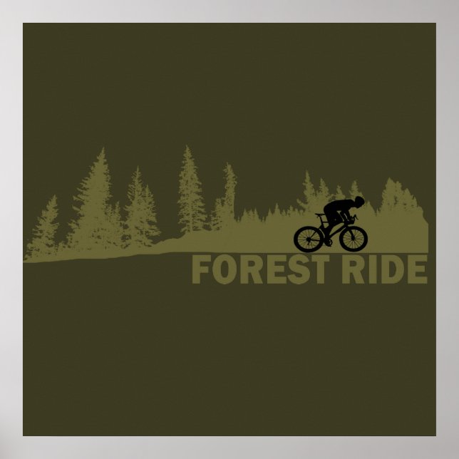 Poster Passeio de downhill MTB Ciclismo de montanha (Frente)