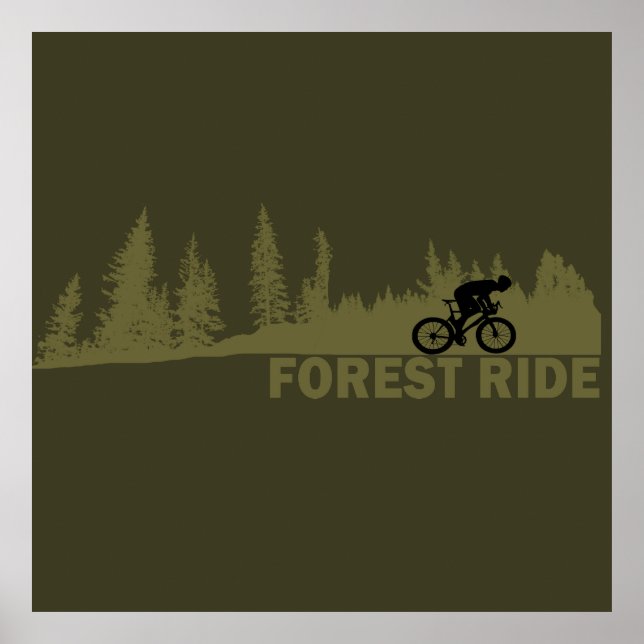 Poster Passeio de downhill MTB Ciclismo de montanha (Frente)