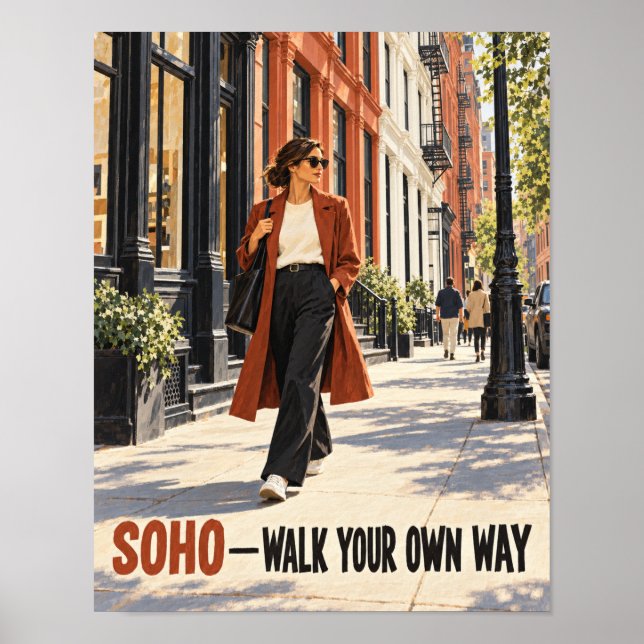 Poster Passeio de Estilo de Rua no SoHo (Frente)