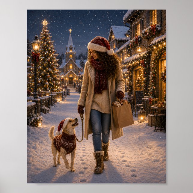Poster Passeio de Natal à Noite com Lina (Frente)