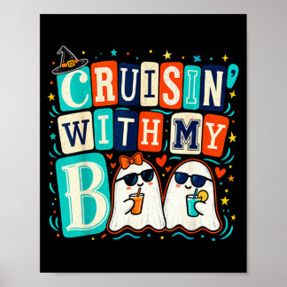 Poster Passeio engraçado com o amor no Halloween casais v
