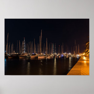 Poster Passeio marítimo à noite - Palma de Mallorca