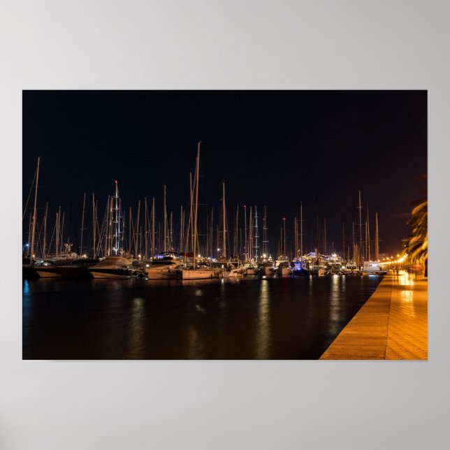 Poster Passeio marítimo à noite - Palma de Mallorca (Frente)