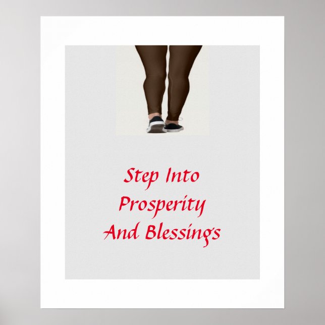 Poster Passem À Prosperidade E Bênçãos (Frente)