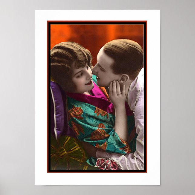 Poster passionate couple in an embrace (Frente)