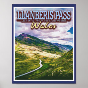POSTER PASSO DE LLANBERIS - SNOWDÔNIA - WALES DO NORTE