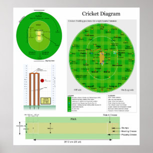 Póster Passo do campo da posição do grilo e diagrama do