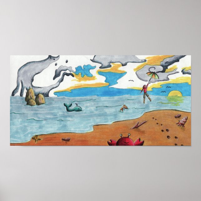 Poster Passo dos Guarda-chuvas pelo Oceano (Frente)