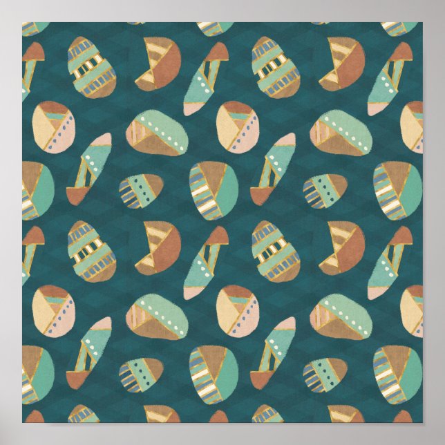 Poster Passo Geo Externo | Padrão Azul (Frente)