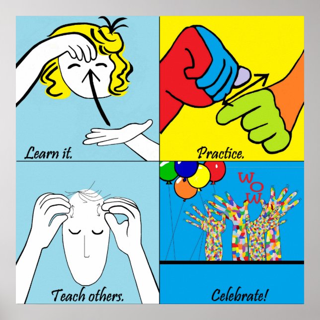 Póster Passos ASL para o sucesso (Frente)