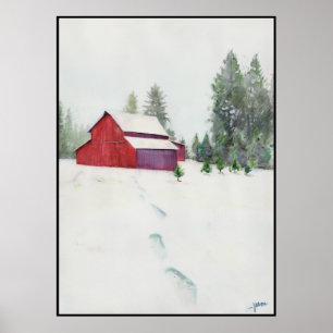 Póster "Passos nevado "