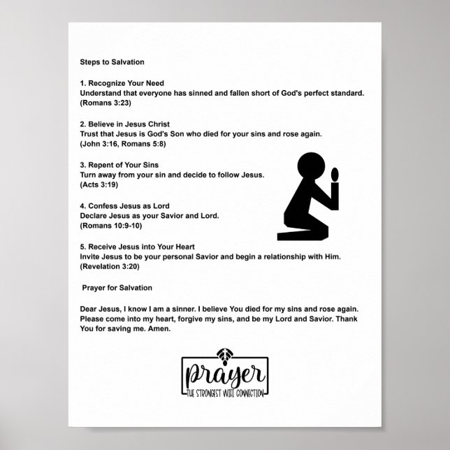 Poster Passos para a Salvação (Frente)