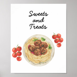 Poster Pasta Baby shower Sweets & Treats